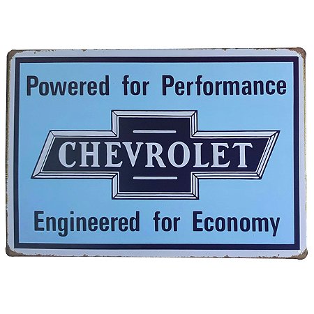 Placa de Metal Chevrolet - 30 x 20 cm