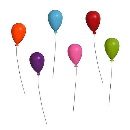 Imãs decorativos Balões - 6 peças
