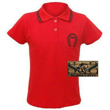 Camisa Polo Mangalarga Feminina- Vermelha