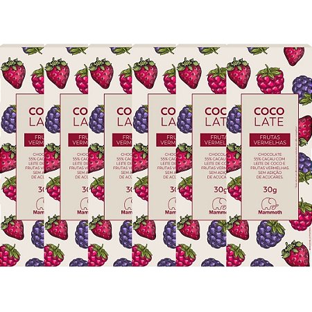 CocoLate 55% Cacau Frutas Vermelhas - 6 unidades