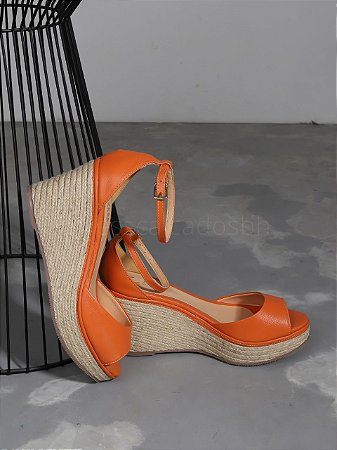 SANDÁLIA ANABELA BAIXA CALCANHAR FECHADO CORAL - Sandálias, Anabelas,  tamancos, rasteiras, botas e muito mais na Jess Calçados