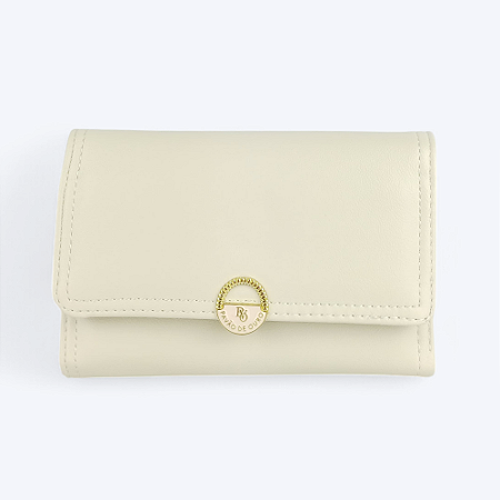 Carteira Feminina Fecho Magnético Off White