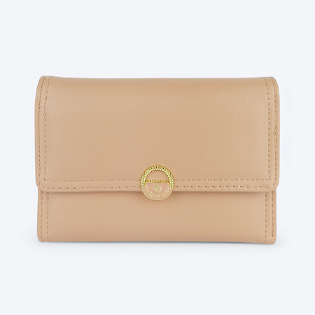 Carteira Feminina Fecho Magnético Nude