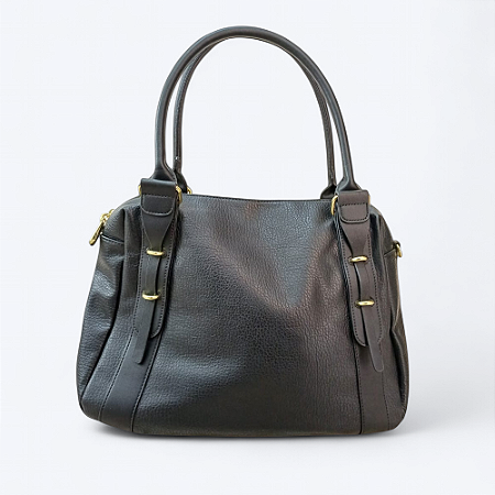 Bolsa Tiracolo Feminina Luísa Detalhe em Correia Preto