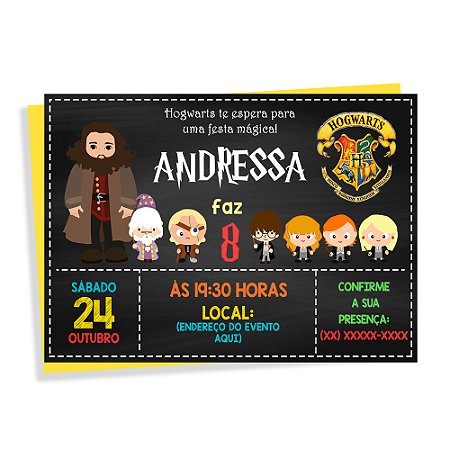 Convite digital Harry Potter