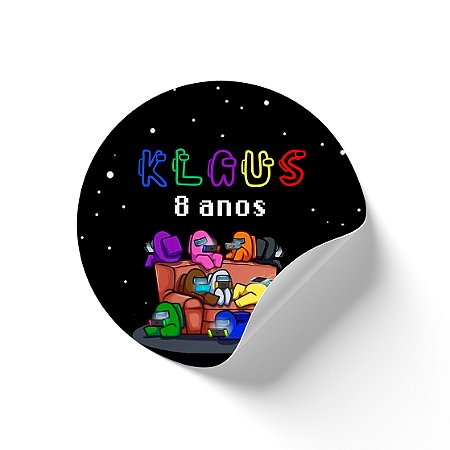 Adesivo redondo Among Us