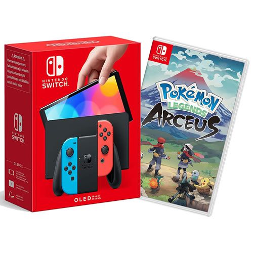 Console Nintendo Switch Oled 64GB Azul / Vermelho + Pokémon Legends Arceus - Nintendo