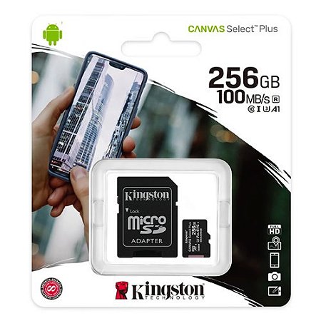 Cartão Micro SD Ultra Classe 10 256GB - Kingston