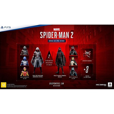 Jogo Marvel Spider-Man 2 PS5 - Edição de Lançamento - Pré-venda - Jogos em  Pré Venda - Magazine Luiza