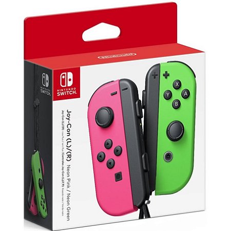 Console Nintendo Switch com 1 Controle Joy-Con vermelho e Azul +