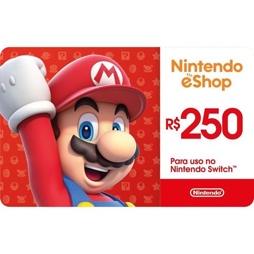 Gift Card R$ 250 - Nintendo Switch