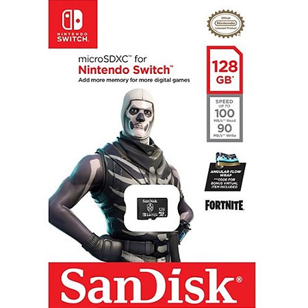 Cartão de Memória Micro SDXC 128GB Fortnite Edition Nintendo Switch - Sandisk
