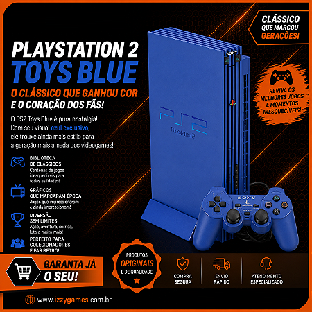Console Playstation 2 Toys Blue - Loose [Clique para fotos]