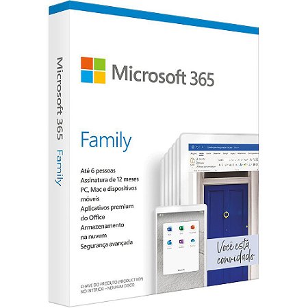 Licença Microsoft 365 Family - Anual Para Até 6 usuários