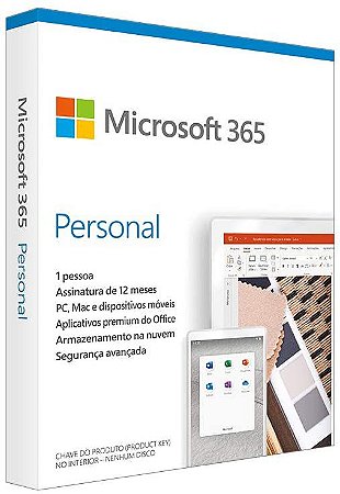 Licença Microsoft 365 Personal - Anual Para Até 5 dispositivos