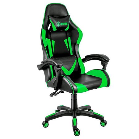 Cadeira Gamer Reclinável Premium X-Zone Cgr-01 Preta E Verde