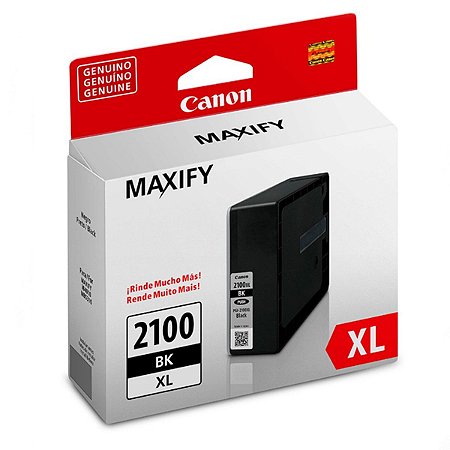 Cartucho De Tinta Canon Maxify Original Pgi 2100 xl 70,9ml Preto MB5110 Mb5410 Mb5310 Ib4010 Ib4110