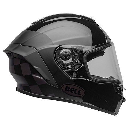CAPACETE BELL STAR DLX MIPS LUX CHECKERS MATTE GLOSS BLACK ROOT BEER