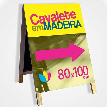 CAVALETE MADEIRA DUPLACE 100 X 80cm