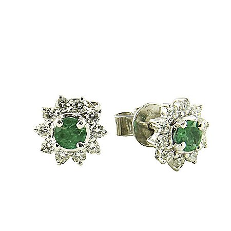 Brinco Esmeralda c/ Diamantes  -  cod 07045320