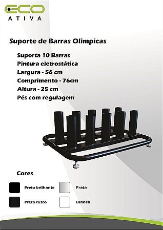 Suporte de Barras Olimpicas - 10 barras
