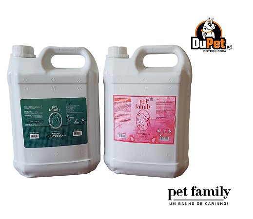COMBO 2 Galões de Shampoo e/ou Condicionador Escolha a Combinação 5 LITROS Pet Family