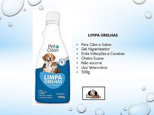 Limpa Orelhas Pet Clean para Cães e Gatos