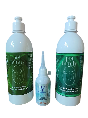 Produtos Pet Tratamento de Coceiras Irritações de Pele Dermatites - 3 ítens