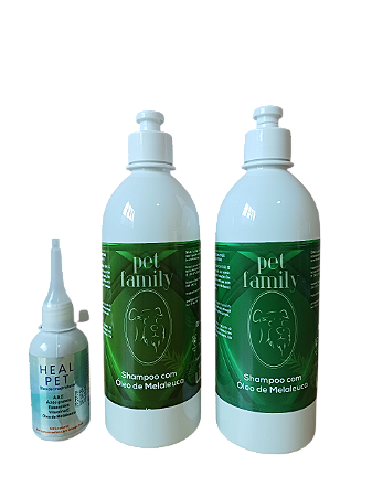 MELALEUCA - 2 Shampoos  + Óleo de Melaleuca e Girassol Efeito Calmante Contra Coceiras e Dermatites 500 ml
