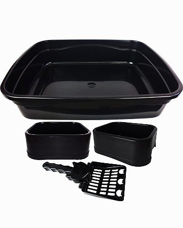 KIT BANHEIRO DE GATO PREMIUM 4 PEÇAS BRINQPET