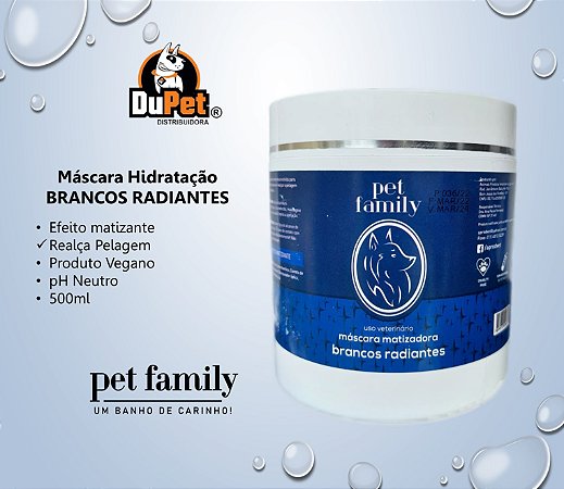 BRANQUEADOR MATIZANTE - Máscara de Hidratação e Restauração Pet Family 500g