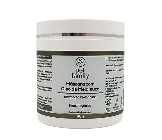 MELALEUCA - Máscara de Hidratação e Restauração Prolongada 500g Pet Family