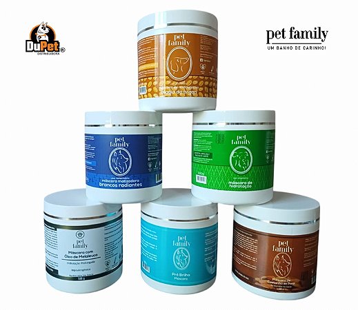 Máscaras de Hidratação e Restauração Pet Family 500g - escolha a variação