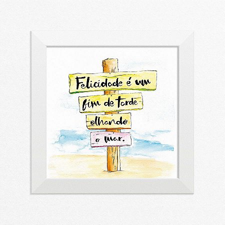 Quadro Placa Praia