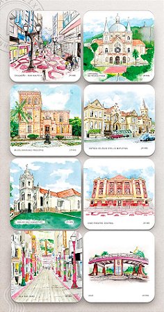 Kit 8 Porta Copos Magnéticos Juiz de Fora