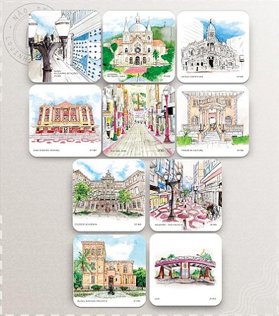 Kit 10 Porta Copos Magnéticos Juiz de Fora