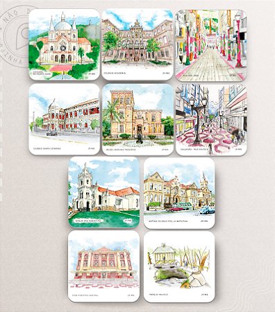 Kit 10 Porta Copos Magnéticos Juiz de Fora