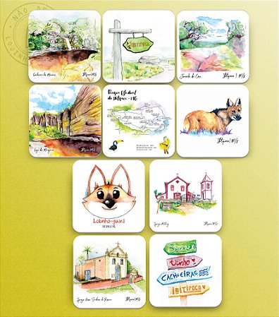 Kit 10 Porta Copos - Ibitipoca