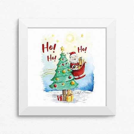 Quadro Árvore de Natal Ho! Ho! Ho!