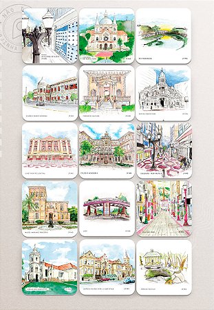 Kit 15 Porta Copos Magnéticos Juiz de Fora