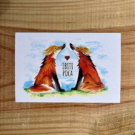 Cartão Postal - Casal Lobo-Guará Ibitipoca