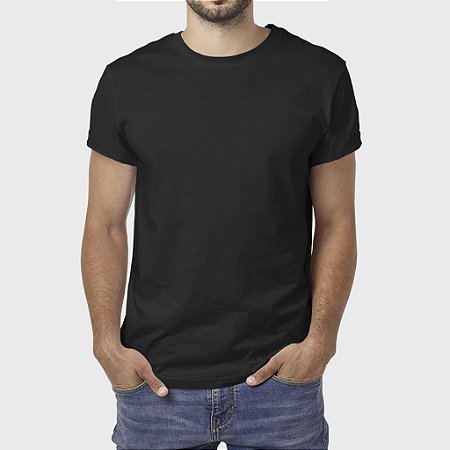 Camiseta de Algodão Premium Preta