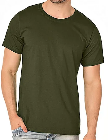 Camiseta de Algodão Premium Verde Militar