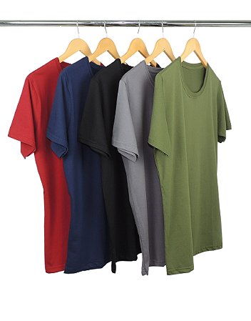 Kit 5 Camisetas de Algodão Premium
