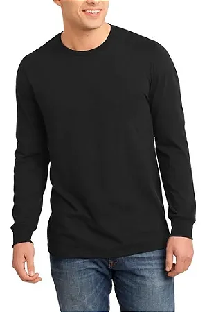 Camiseta Manga Longa de Algodão Premium Preta