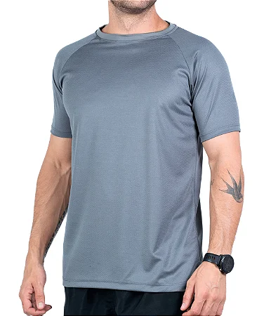 Camiseta Dry Fit Cinza Chumbo