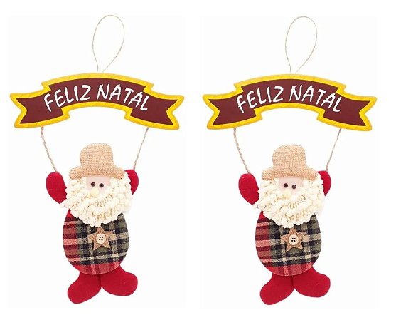 Maravilhas da China - Kit 2 Enfeites De Porta Pendente Placa Papai Noe - Maravilhas da China - Tem tudo o que você imagina Maravilhas da China - Kit 2 Enfeites De Porta Pendente Placa Papai Noe - Maravilhas da China - Tem tudo o que você imagina