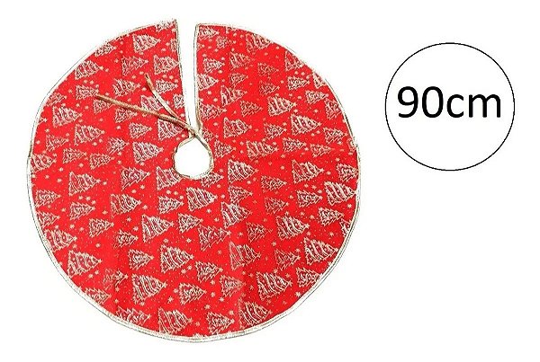 Saia Vermelha Veludo Base Tapete De Árvore De Natal Tecido Enfeite 90 cm - Maravilhas da China - Tem tudo o que você imagina Saia Vermelha Veludo Base Tapete De Árvore De Natal Tecido Enfeite 90 cm - Maravilhas da China - Tem tudo o que você imagina