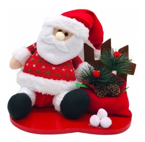 Boneco Papai Noel De Pano Sentado Enfeite De Natal Madeira - Maravilhas da  China - Tem tudo o que você imagina