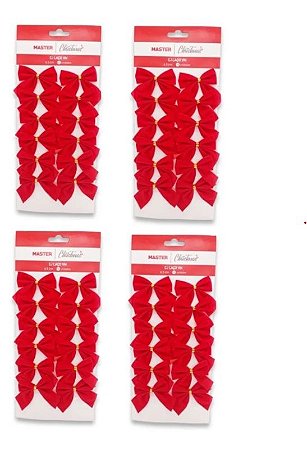 Kit Com 960 Laços Vermelhos Enfeite De Árvore De Natal 6,5cm
